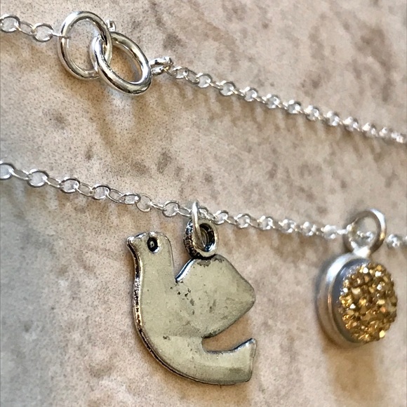 Druzy cast in Resin with Dove - Picture 2 of 6